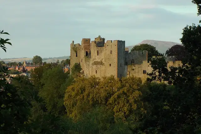 Shropshire & Herefordshire — Ludlow Castle at sunset
